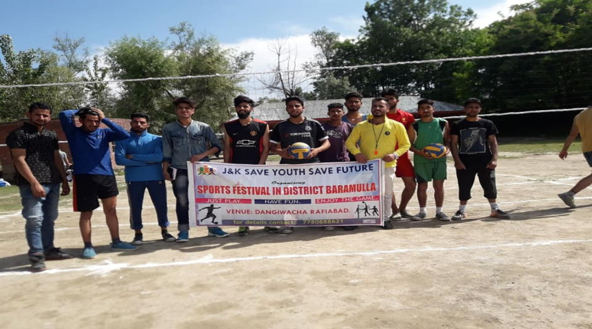 some beautiful moments were witnessed during the volleyball and football matches at the District Sports Festival in Watergam, Rafiabad.