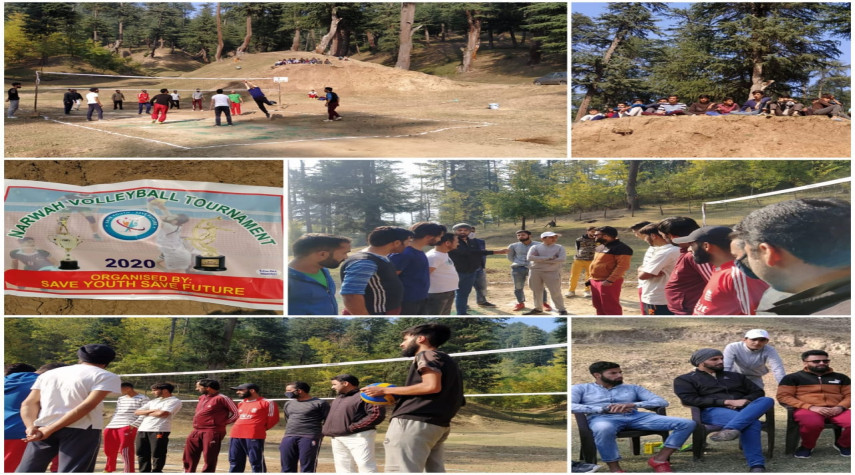 on 27th October 2020, Save Youth Save Future inaugurated a Volleyball Tournament at Kaliban Narvav.